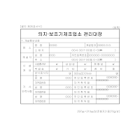 의지보조기제조업소관리대장 의지보조기제조업소관리대장